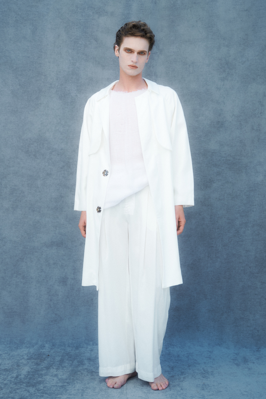 MIGRANTE trench coat - Tencel - Cupro - Lino - Gabardina