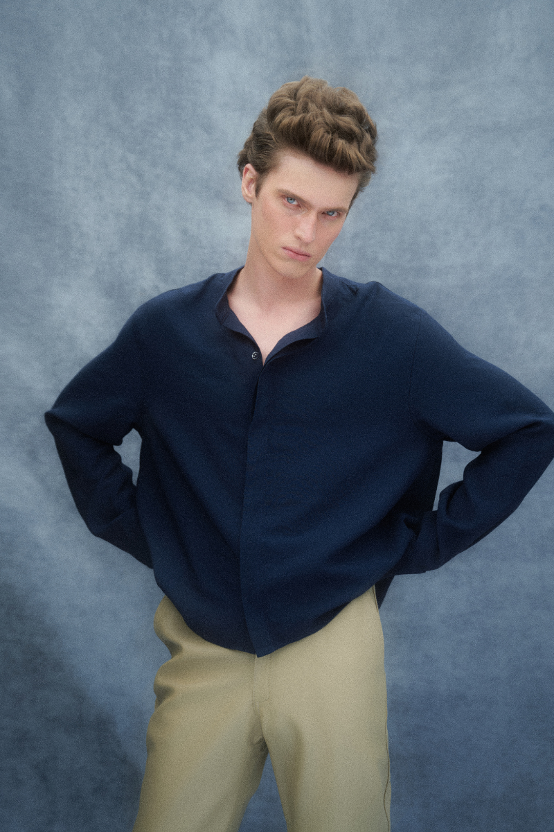 VILLA shirt mao neck - Tencel o Cupro