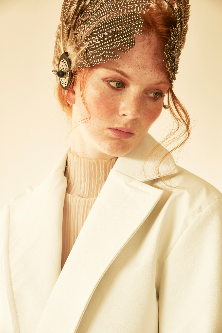 AZUCENA mid jacket - Cactus leather