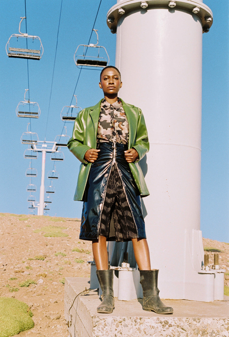 CHOZA blazer - Cactus leather