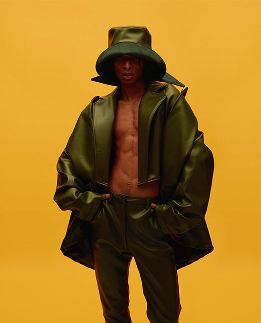 AZUCENA mid jacket - Cactus leather