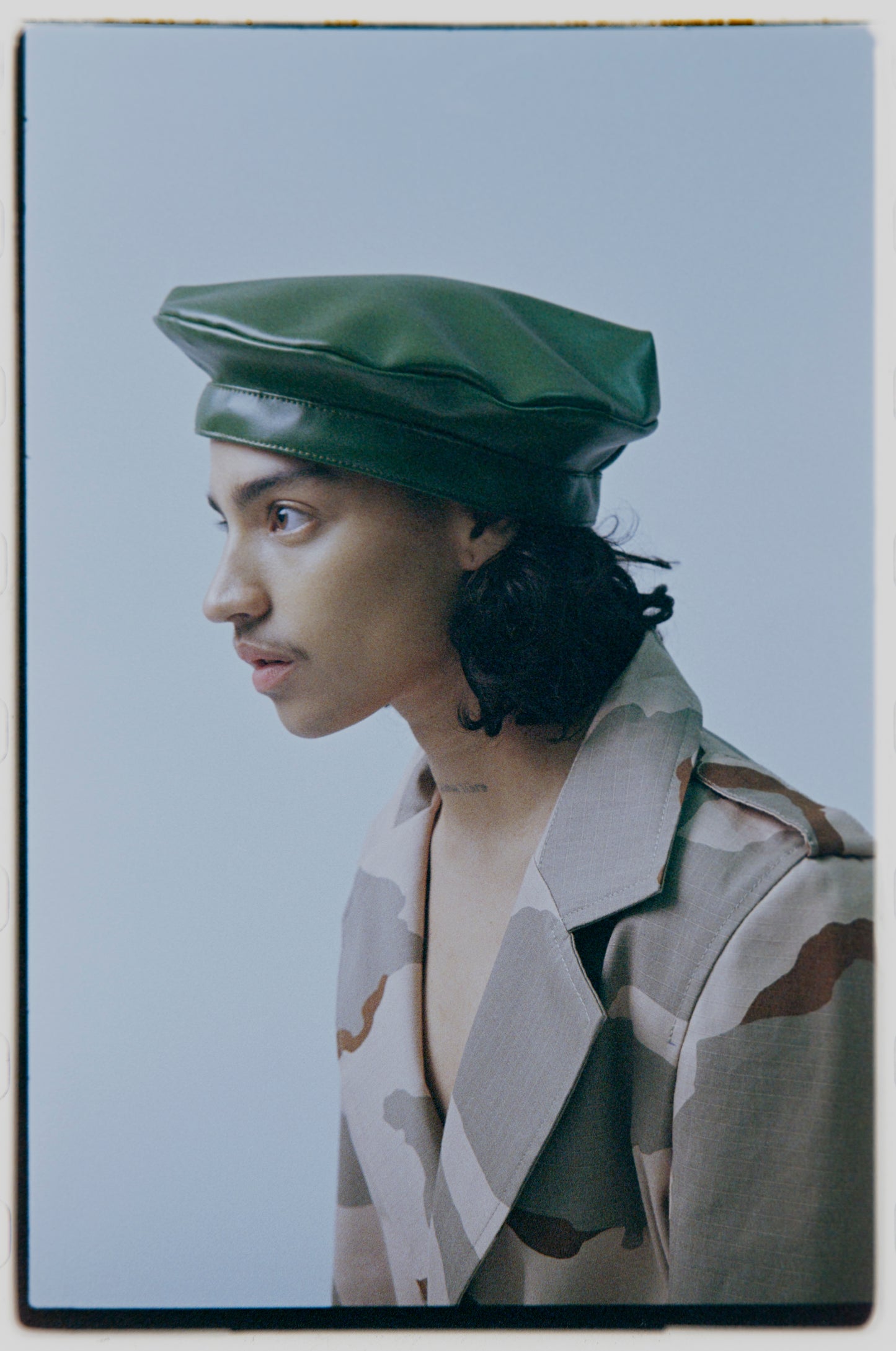 GAUCHE beret - Cactus leather