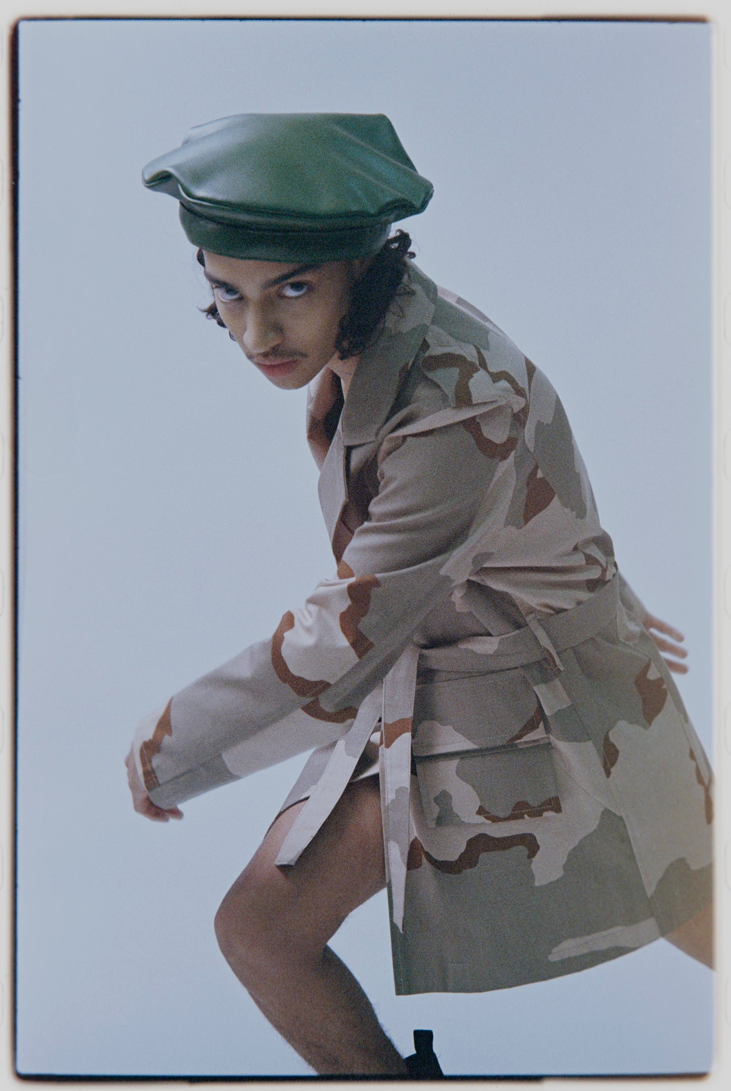 GAUCHE beret - Cactus leather